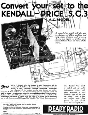 Kendall-Price S.G.3; Ready Radio; (ID = 1519162) Kit