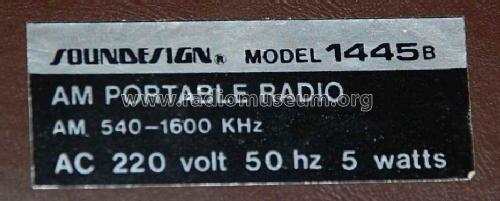 Battery Electric 1445B; Soundesign (ID = 649357) Radio