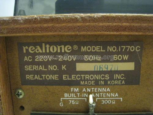 AM/FM/FM Stereo Receiver 1170C; Realtone Electronics (ID = 2034306) Radio