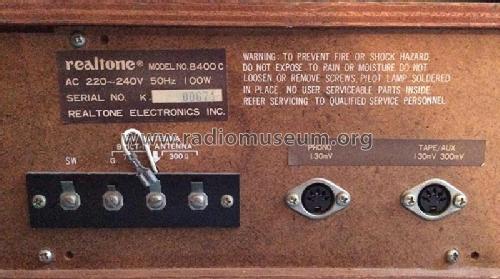 FM Stereo-MW-SW-LW Cassette system 8400C; Realtone Electronics (ID = 2078353) Radio