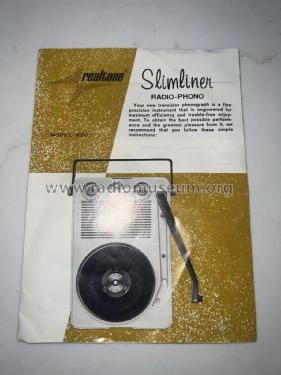 Solid State Radio Phonograph 'Slimliner' 6201; Realtone Electronics (ID = 3056127) Radio