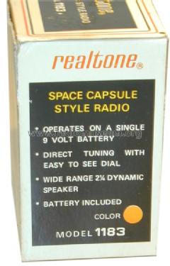 Space Capsule Style Radio 1183; Realtone Electronics (ID = 1057712) Radio