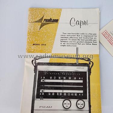 Thirteen Transistor FM-AM Capri 2318 ; Realtone Electronics (ID = 2976972) Radio