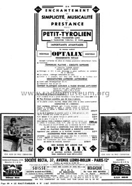 Petit Tyrolien ; Recta; Paris (ID = 2732091) Radio