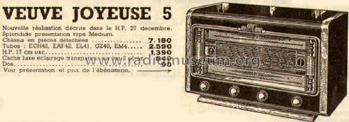 Veuve Joyeuse 5; Recta; Paris (ID = 548446) Radio