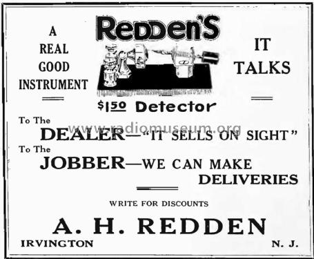 Crystal Detector ; Redden Company, A. H (ID = 2334864) Radio part