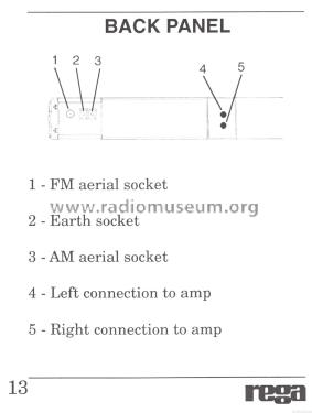 AM/FM Stereo Tuner Radio; Rega Research (ID = 1898793) Radio