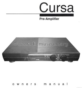 Pre-Amplifier Cursa; Rega Research (ID = 1898752) Ampl/Mixer