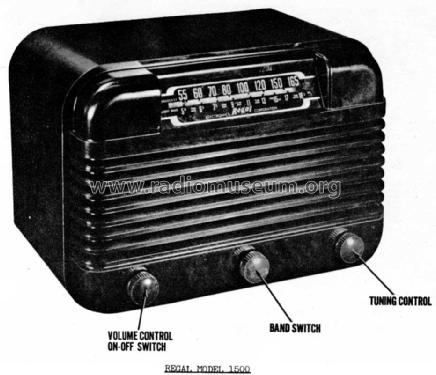 1500 Radio Regal; New York NY, build 1948, 1 pictures, 6 schematics ...