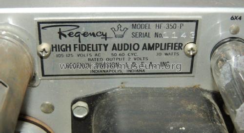 High Fidelity Audio Amplifier HF-350-P; Regency brand of I.D (ID = 2949995) Ampl/Mixer