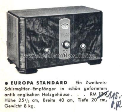 Europa Standard G; Reico Radio, Max (ID = 1732247) Radio