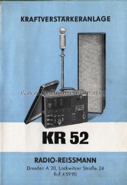 Kraftverstärkeranlage KR52; Reissmann (ID = 2280074) Ampl/Mixer