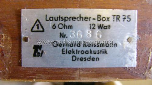 Lautsprecher-Box TR75; Reissmann (ID = 1702616) Parleur