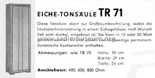 Tonsäule TR71; Reissmann (ID = 1283015) Speaker-P