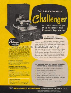 Challenger Deluxe ; Rek-O-Kut company; (ID = 2621820) R-Player