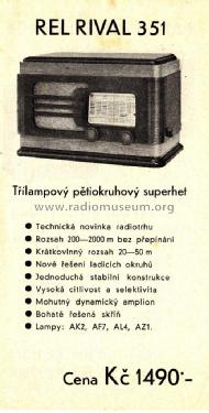 Rel Rival 351; REL, Electrum; Brno (ID = 1898472) Radio