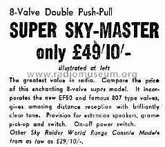 Super Sky Master 8V ; Reliance Radio. (ID = 1872971) Radio