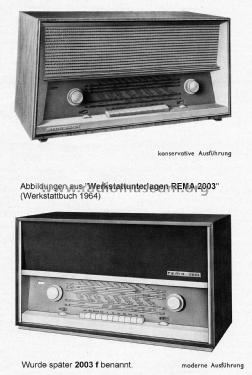 2003 f ; REMA, Fabrik für (ID = 2465484) Radio