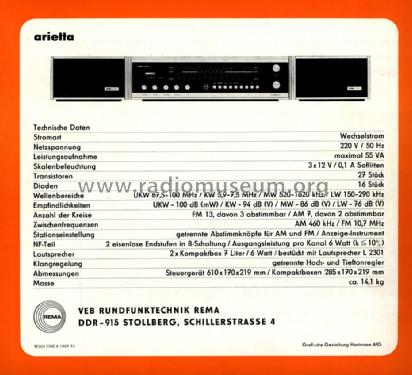 Arietta 730; REMA, Fabrik für (ID = 1393495) Radio