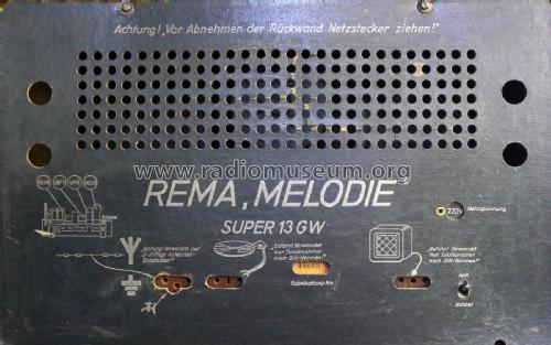 Melodie 13GW; REMA, Fabrik für (ID = 2309227) Radio