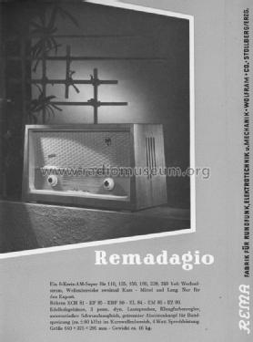 Remadagio ; REMA, Fabrik für (ID = 984441) Radio