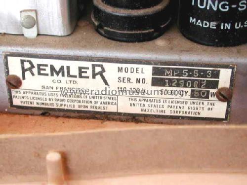 Scottie MP5-5-3; Remler Co. Ltd.; San (ID = 269822) Radio