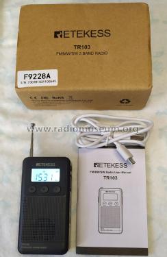 FM/MW/SW 3-Band radio TR103; Retekess Technology (ID = 2950713) Radio