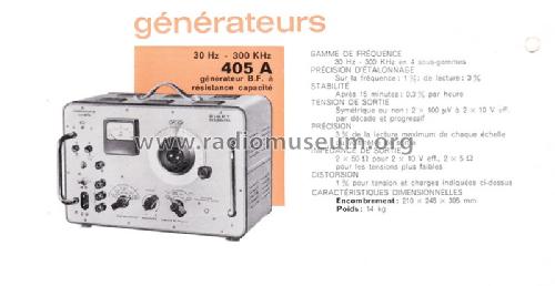 Générateur BF 405A; Ribet et Desjardins (ID = 1326672) Equipment