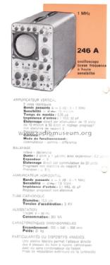 Oscilloscope 246A; Ribet et Desjardins (ID = 1326661) Equipment