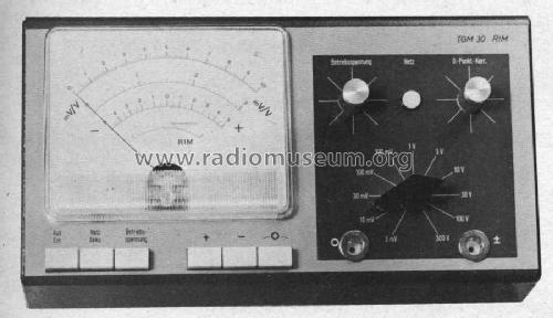 Gleichspannungs-Millivoltmeter TGM30; RIM bzw. Radio-RIM; (ID = 421463) Equipment