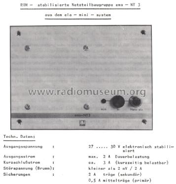 Netzteil-Baugruppe ems-NT3; RIM bzw. Radio-RIM; (ID = 2436243) Power-S