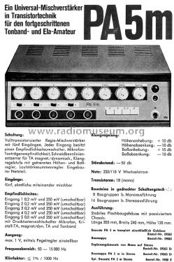 PA 5m; RIM bzw. Radio-RIM; (ID = 2431916) Ampl/Mixer