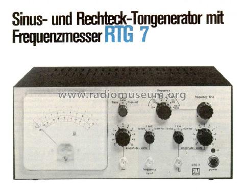 Tongenerator mit Frequenzmesser RTG7; RIM bzw. Radio-RIM; (ID = 1114772) Equipment