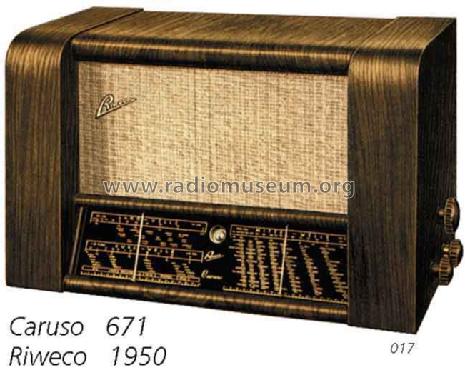 Caruso GW671; Riweco-Schwenningen (ID = 2386) Radio