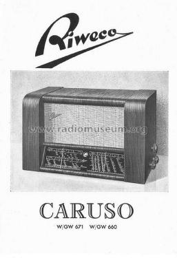 Caruso GW671; Riweco-Schwenningen (ID = 2805674) Radio