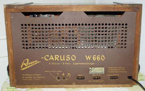 Caruso W660 ; Riweco-Schwenningen (ID = 68865) Radio