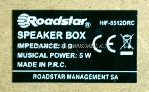 MW/FM Stereo Radio Cassette Micro System With Top Loading CD Player HIF- 8512DRC; Roadstar; Japan (ID = 2519511) Radio