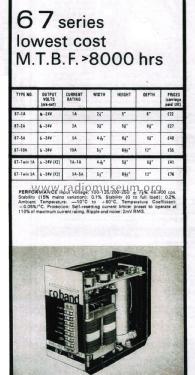 Stabilized Power Supply 67-10A; Roband Electronics (ID = 2782960) Power-S