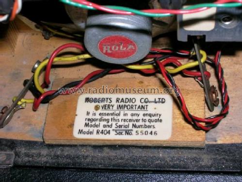 R404; Roberts Radio Co.Ltd (ID = 576176) Radio