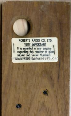 R505; Roberts Radio Co.Ltd (ID = 2376151) Radio