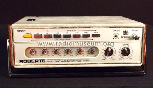 AM/FM 3 Band Mains Battery Preset Radio RP26; Roberts Radio Co.Ltd (ID = 996128) Radio