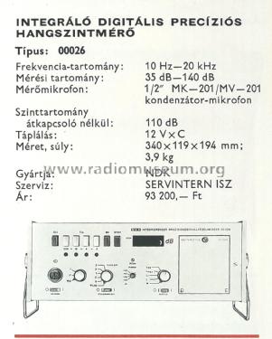 Integrierender Präzisions-Schallpegelmesser 00026; Robotron- (ID = 2709288) Equipment