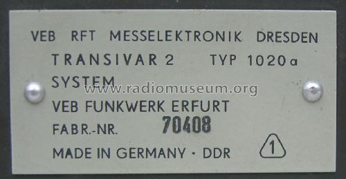 Transivar 2 1020a; Robotron- (ID = 1264803) Ausrüstung