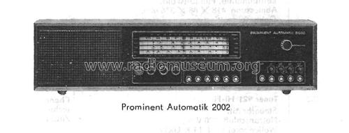 Prominent Automatik 2002; Robotron-Elektronik (ID = 1702560) Radio