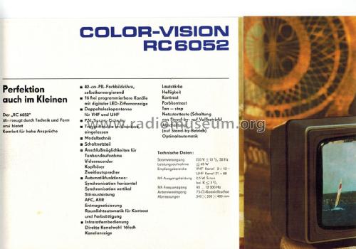 Color-Vision RC6052; Robotron-Elektronik (ID = 1314642) Television