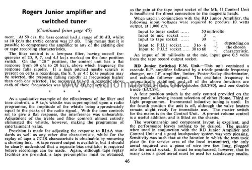 RD Junior Control Unit Mk II ; Rogers, Catford see (ID = 3083430) Ampl/Mixer