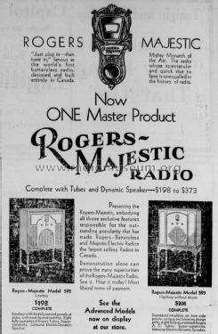 593 Ch= 832; Rogers-Majestic, (ID = 2779146) Radio