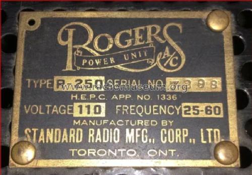 R-250 Rogers Batteryless Receiving Set; Rogers-Majestic, (ID = 2680197) Radio