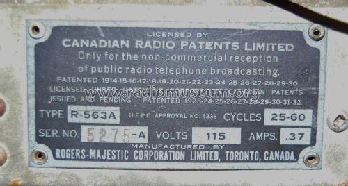 Rogers 915 Ch= 563A; Rogers-Majestic, (ID = 1958026) Radio