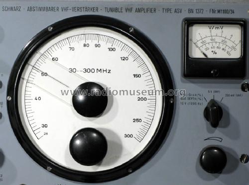 Abstimmbarer VHF-Verstärker - Tunable VHF Amplifier ASV BN1372; Rohde & Schwarz, PTE (ID = 462631) Equipment